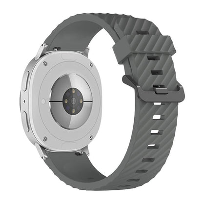 For Samsung Galaxy Watch8 / Watch8 Classic Black Buckle Spruce Silicone Watch Band(Space Gray) by bashfashion