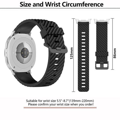 For Samsung Galaxy Watch8 / Watch8 Classic Black Buckle Spruce Silicone Watch Band(White) by bashfashion