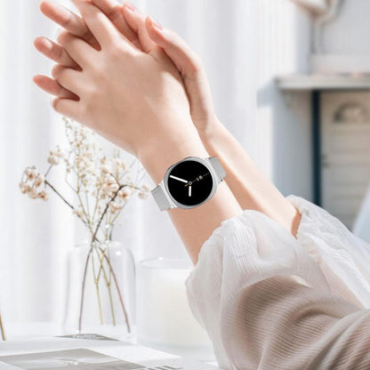 For Samsung Galaxy Watch8 / Watch8 Classic Round Tail Square Buckle Leather Watch Band(Gray) by bashfashion