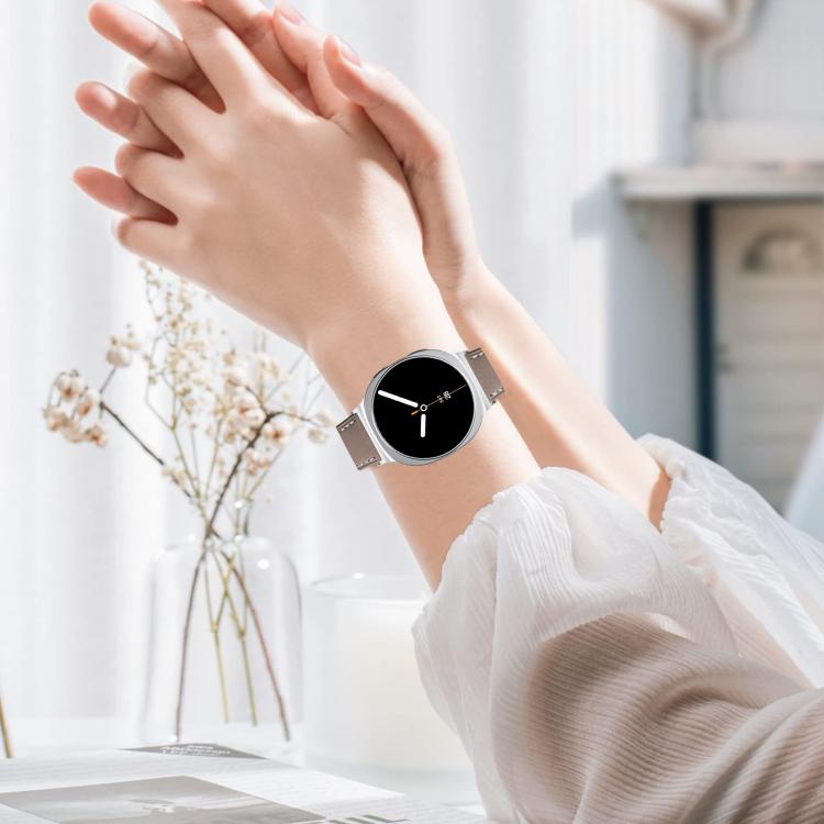 For Samsung Galaxy Watch8 / Watch8 Classic Round Tail Square Buckle Leather Watch Band(Cocoa) by bashfashion