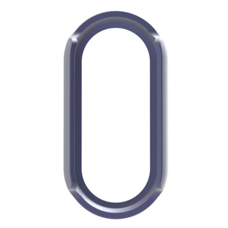 For Xiaomi Mi Band 8 / 9 Ceramic / 10 Ceramic Half Coverage Hollow PC Watch Protective Cover(Midnight Blue) by bashfashion