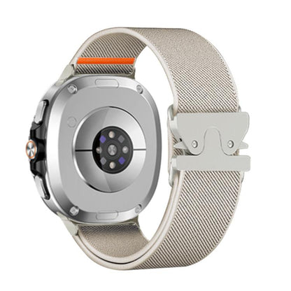 For Samsung Galaxy Watch8 / Watch8 Classic Parachute Buckle Stretch Nylon Watch Band(Starlight) by bashfashion