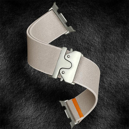 For Samsung Galaxy Watch8 / Watch8 Classic Parachute Buckle Stretch Nylon Watch Band(Starlight) by bashfashion