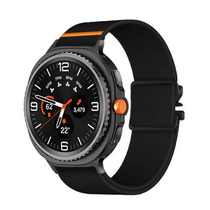 For Samsung Galaxy Watch8 / Watch8 Classic Parachute Buckle Stretch Nylon Watch Band(Black) by bashfashion