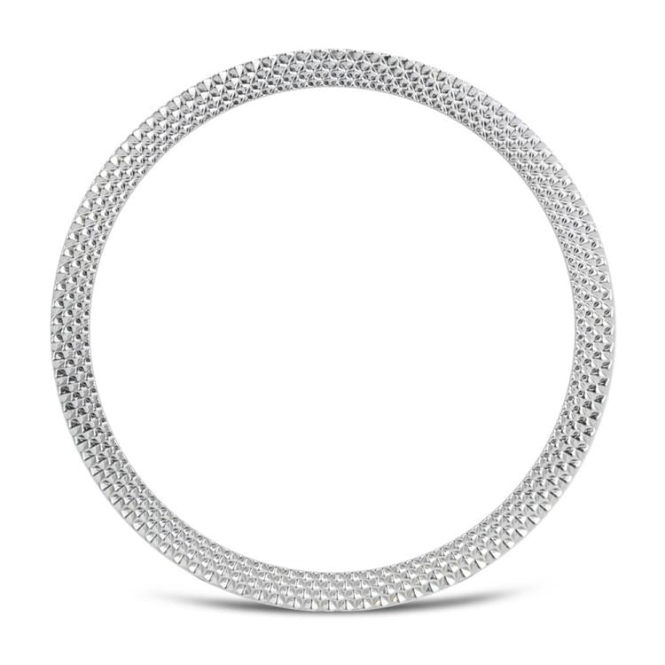 For Samsung Galaxy Watch8 44mm Rhombic Texture Bezel and Solid Color Stitched Silicone Watch Band(Gray Silver) by bashfashion