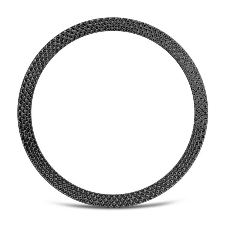 For Samsung Galaxy Watch8 40mm Rhombic Texture Bezel and Solid Color Stitched Silicone Watch Band(Midnight Blue Black) by bashfashion