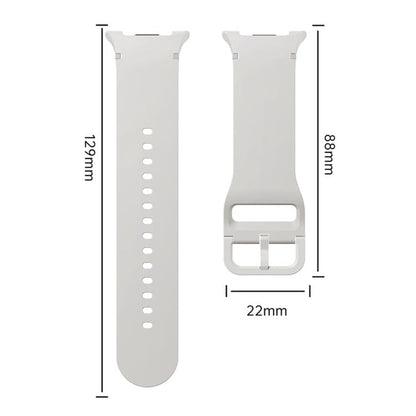 For Samsung Galaxy Watch8 40mm Rhombic Texture Bezel and Solid Color Stitched Silicone Watch Band(Gray Silver) by bashfashion