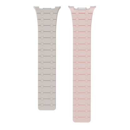 For Samsung Galaxy Watch8 / Watch8 Classic Integrated Magnetic Silicone Watch Band(Starlight+Pink) by bashfashion