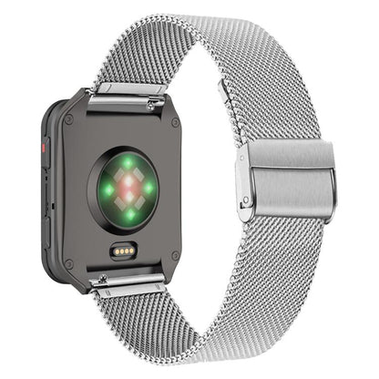 For Garmin Venu X1 Double Buckle Milanese Stainless Steel Watch Band(Silver) by bashfashion