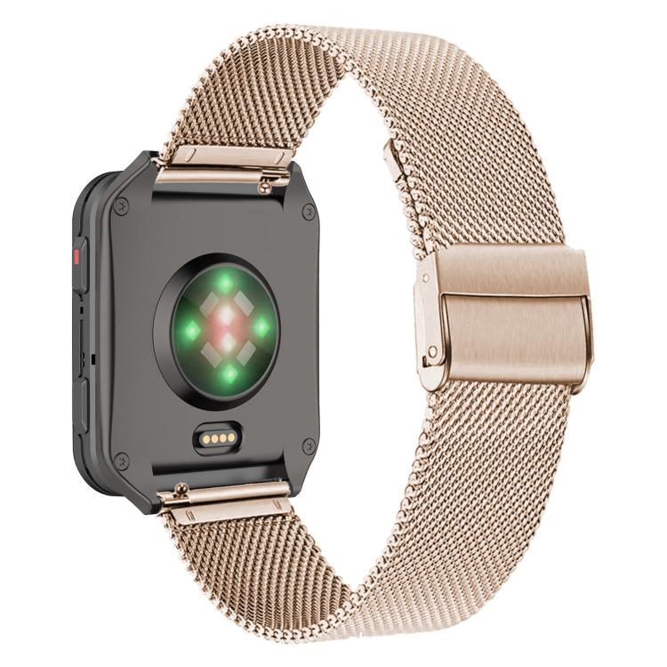 For Garmin Venu X1 Double Buckle Milanese Stainless Steel Watch Band(Rose Gold) by bashfashion