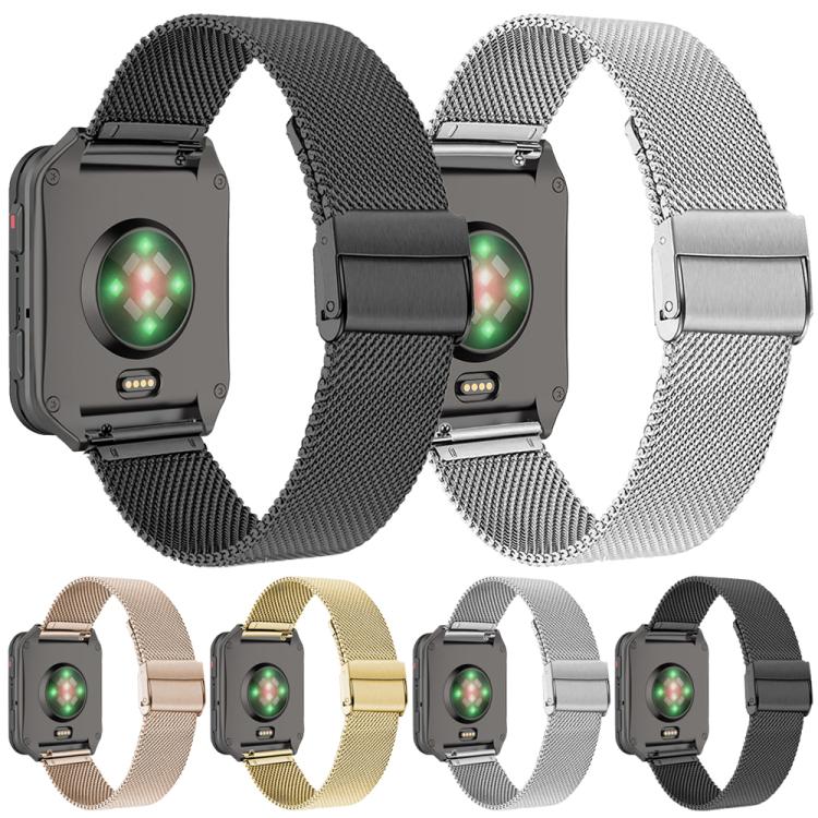 For Garmin Venu X1 Double Buckle Milanese Stainless Steel Watch Band(Silver) by bashfashion