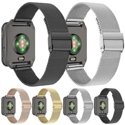 For Garmin Venu X1 Double Buckle Milanese Stainless Steel Watch Band(Silver) by bashfashion