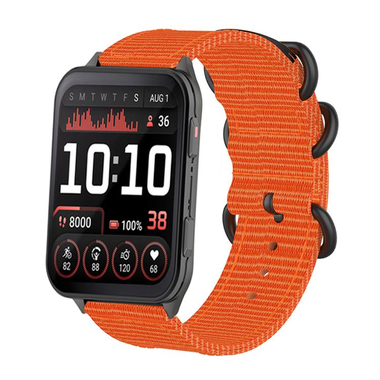 For Garmin Venu X1 Ring Buckle Nylon Canvas Watch Band(Orange) by bashfashion