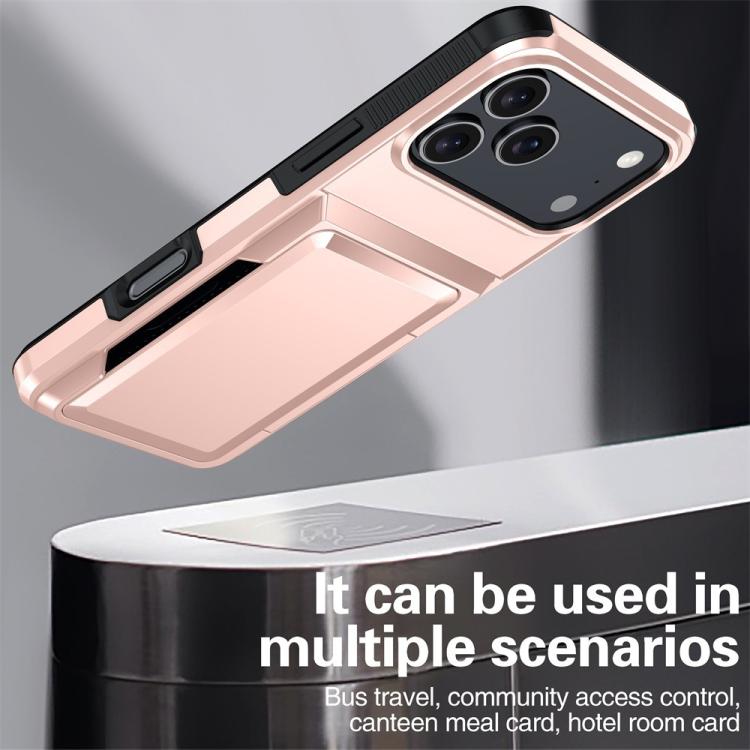 For iPhone 17 Pro Max Kalebol Flip Card Wallet Holder Shockproof Phone Case(Gray) by Kalebol