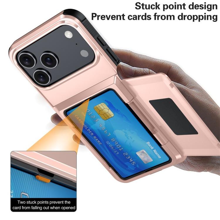 For iPhone 17 Pro Kalebol Flip Card Wallet Holder Shockproof Phone Case(Army Green) by Kalebol