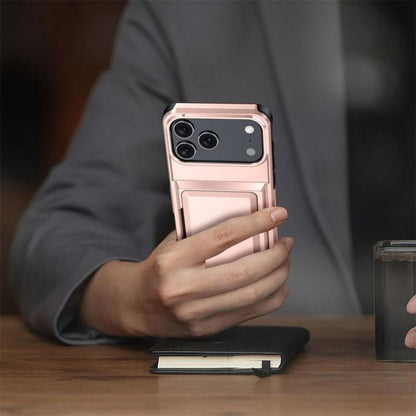 For iPhone 17 Pro Kalebol Flip Card Wallet Holder Shockproof Phone Case(Gray) by Kalebol