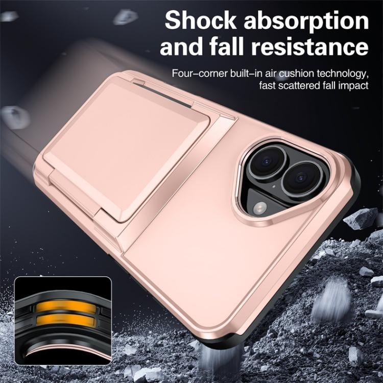 For iPhone 17 Kalebol Flip Card Wallet Holder Shockproof Phone Case(Army Green) by Kalebol