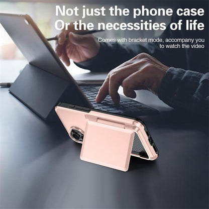 For iPhone 17 Kalebol Flip Card Wallet Holder Shockproof Phone Case(Army Green) by Kalebol