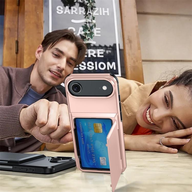 For iPhone Air Kalebol Flip Card Wallet Holder Shockproof Phone Case(Blue) by Kalebol