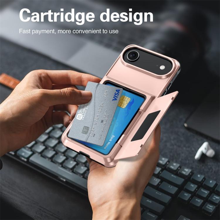 For iPhone Air Kalebol Flip Card Wallet Holder Shockproof Phone Case(Gray) by Kalebol