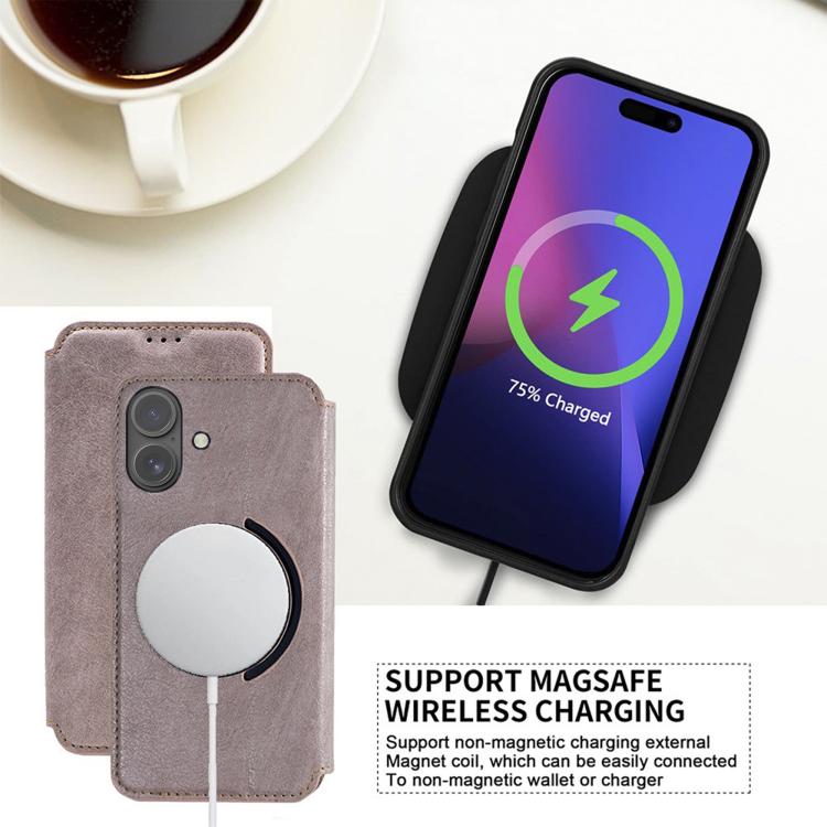 For iPhone 17 Kalebol Flip Card Slot MagSafe Leather Phone Case(Red) by Kalebol