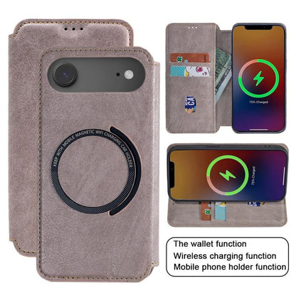 For iPhone Air Kalebol Flip Card Slot MagSafe Leather Phone Case(Pink) by Kalebol