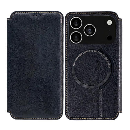 For iPhone 17 Pro Max Kalebol Flip Card Slot MagSafe Leather Phone Case(Black) by Kalebol