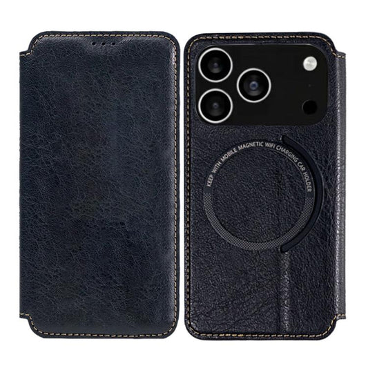 For iPhone 17 Pro Max Kalebol Flip Card Slot MagSafe Leather Phone Case(Black) by Kalebol