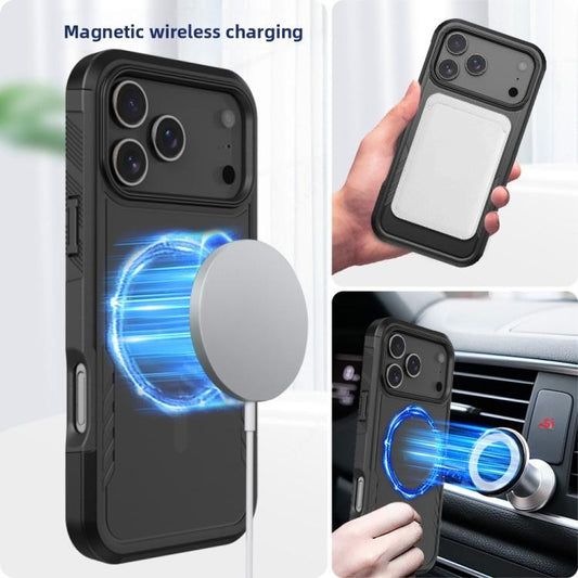 For iPhone 17 Pro Max Kalebol 2 in 1 Matte MagSafe Shockproof Phone Case by Kalebol