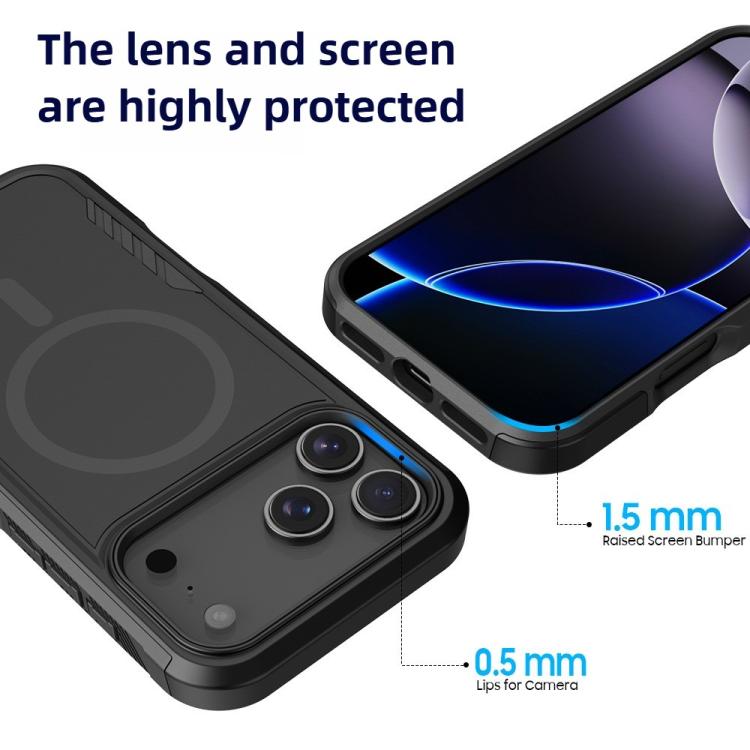 For iPhone 17 Pro Kalebol 2 in 1 Matte MagSafe Shockproof Phone Case by Kalebol