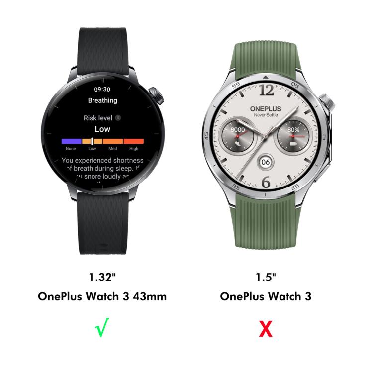 For OnePlus Watch 3 43mm 2pcs ENKAY 3D Full Coverage Soft PC Edge PMMA HD Screen Protector Film by ENKAY