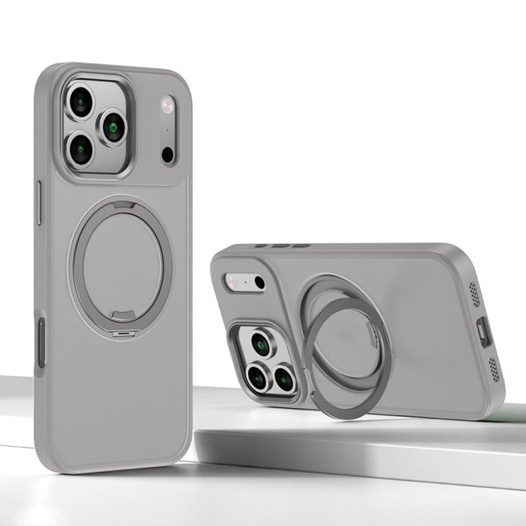 For iPhone 17 Pro Max Kalebol Rotating Magnetic Holder MagSafe Phone Case(Gray) by Kalebol