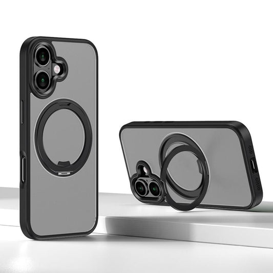 For iPhone 17 Kalebol Rotating Magnetic Holder MagSafe Phone Case(Black) by Kalebol