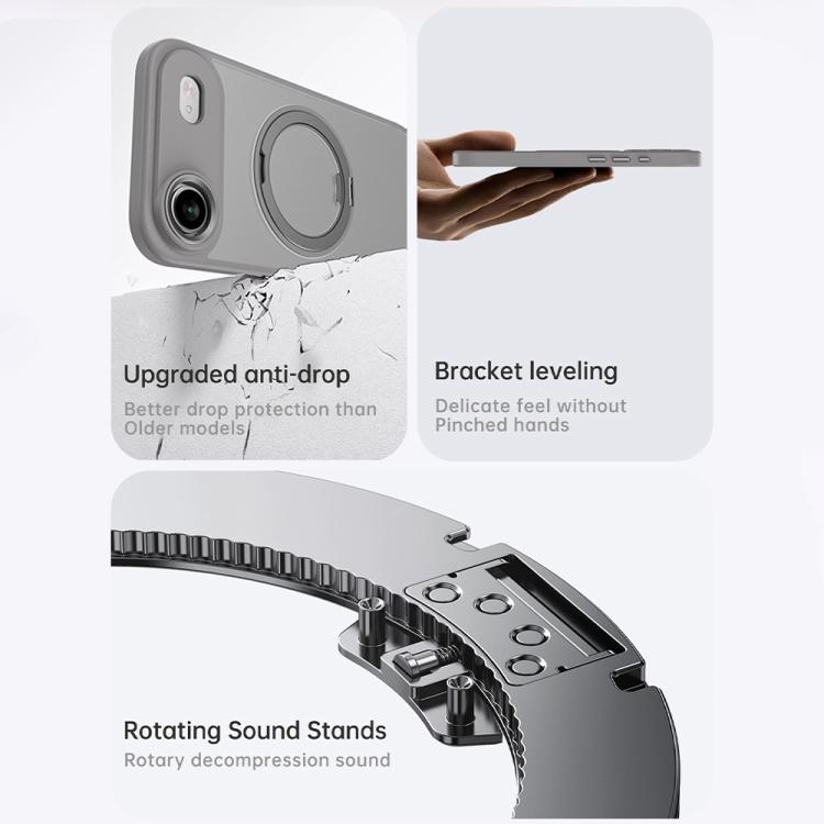 For iPhone Air Kalebol Rotating Magnetic Holder MagSafe Phone Case(Blue) by Kalebol