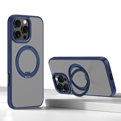 For iPhone 16 Pro Kalebol Rotating Magnetic Holder MagSafe Phone Case(Blue) by Kalebol