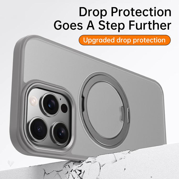 For iPhone 16 Pro Kalebol Rotating Magnetic Holder MagSafe Phone Case(Blue) by Kalebol