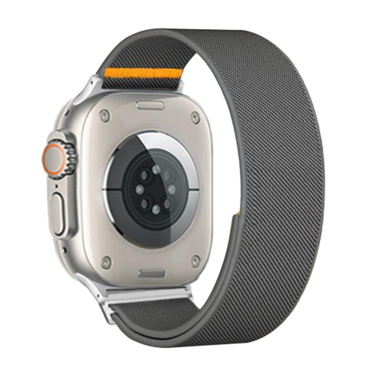 For Apple Watch 46mm / 49mm / 45mm / 44mm Adjustable Single Loop Elastic Nylon Watch Band(Gray) by bashfashion