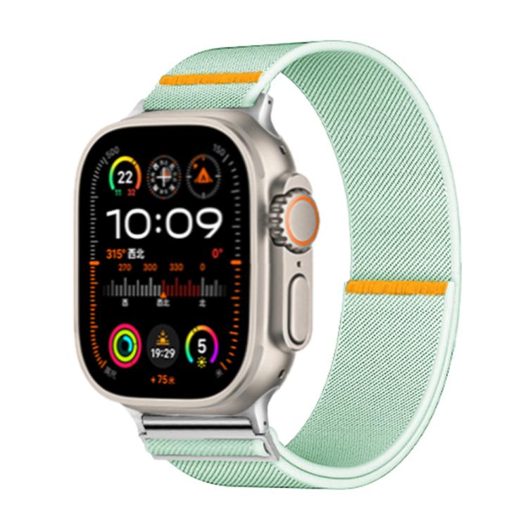 For Apple Watch 42mm / 41mm / 40mm / 38mm Adjustable Single Loop Elastic Nylon Watch Band(Mint Green) by bashfashion