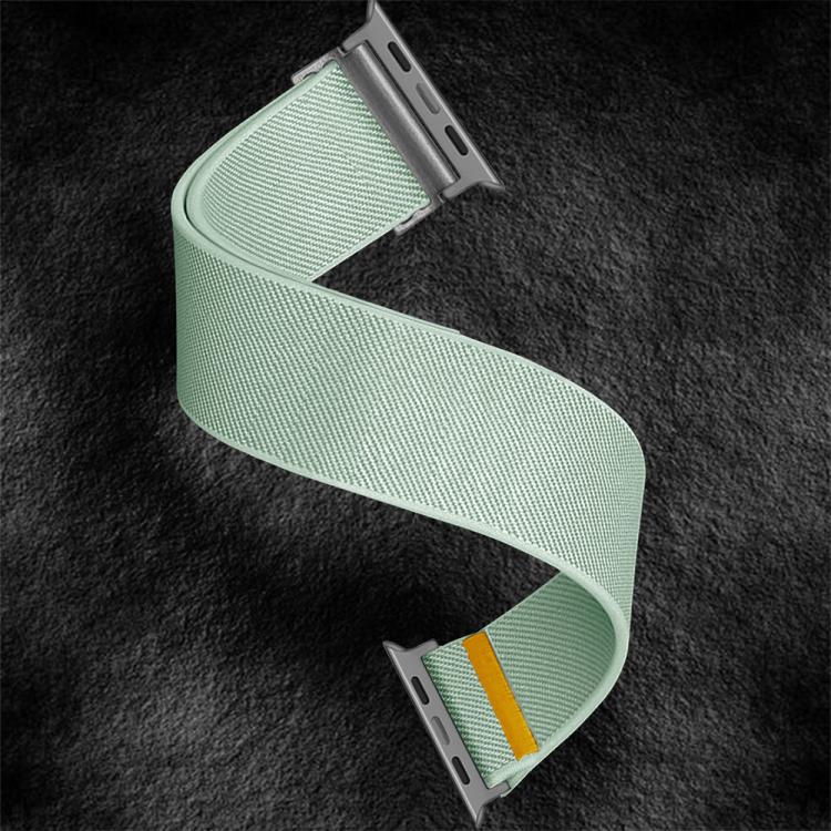 For Apple Watch 42mm / 41mm / 40mm / 38mm Adjustable Single Loop Elastic Nylon Watch Band(Mint Green) by bashfashion