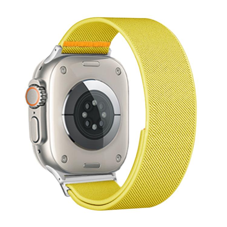 For Apple Watch 42mm / 41mm / 40mm / 38mm Adjustable Single Loop Elastic Nylon Watch Band(Yellow) by bashfashion