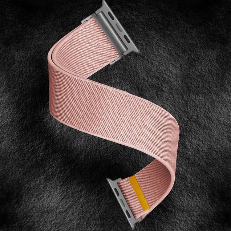 For Apple Watch 42mm / 41mm / 40mm / 38mm Adjustable Single Loop Elastic Nylon Watch Band(Pink) by bashfashion