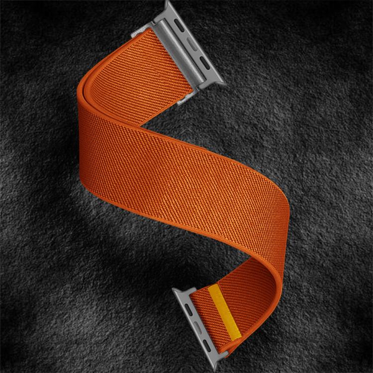 For Apple Watch 42mm / 41mm / 40mm / 38mm Adjustable Single Loop Elastic Nylon Watch Band(Orange) by bashfashion