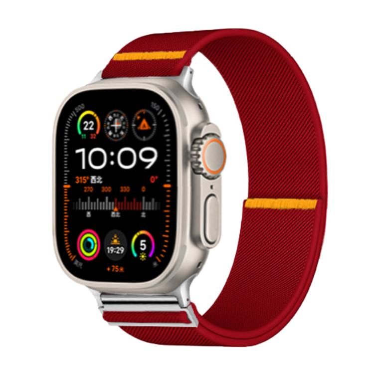 For Apple Watch 42mm / 41mm / 40mm / 38mm Adjustable Single Loop Elastic Nylon Watch Band(Red) by bashfashion