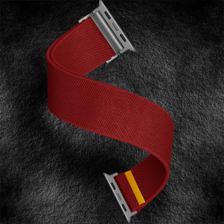 For Apple Watch 42mm / 41mm / 40mm / 38mm Adjustable Single Loop Elastic Nylon Watch Band(Red) by bashfashion