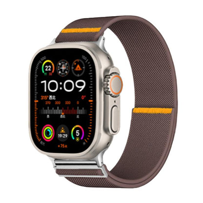 For Apple Watch 42mm / 41mm / 40mm / 38mm Adjustable Single Loop Elastic Nylon Watch Band(Smokey Purple) by bashfashion