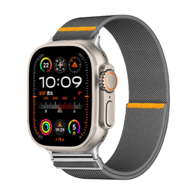 For Apple Watch 42mm / 41mm / 40mm / 38mm Adjustable Single Loop Elastic Nylon Watch Band(Gray) by bashfashion