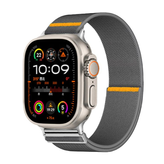 For Apple Watch 42mm / 41mm / 40mm / 38mm Adjustable Single Loop Elastic Nylon Watch Band(Gray) by bashfashion