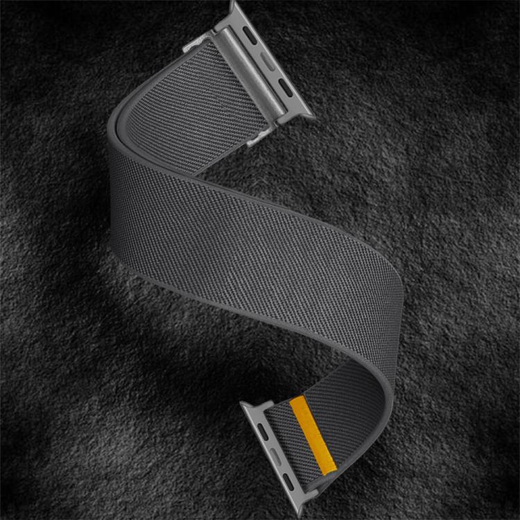 For Apple Watch 42mm / 41mm / 40mm / 38mm Adjustable Single Loop Elastic Nylon Watch Band(Gray) by bashfashion