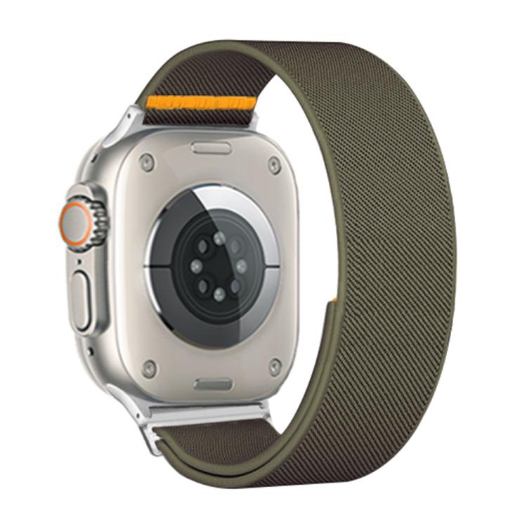 For Apple Watch 42mm / 41mm / 40mm / 38mm Adjustable Single Loop Elastic Nylon Watch Band(Army Green) by bashfashion