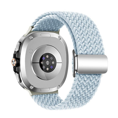 For Samsung Galaxy Watch8 / Watch8 Classic Magnetic Buckle Braided Nylon Watch Band(Misty Blue) by bashfashion